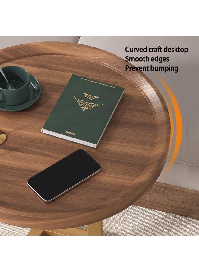 SUPAAR Home Side Tables for Small Spaces, Couch Arm Tray Table for Living Room, Bed, Sofa. End Table Anti-Rust waterproof End Table Anti-Rust waterproof (fiull walnut) - Image 5