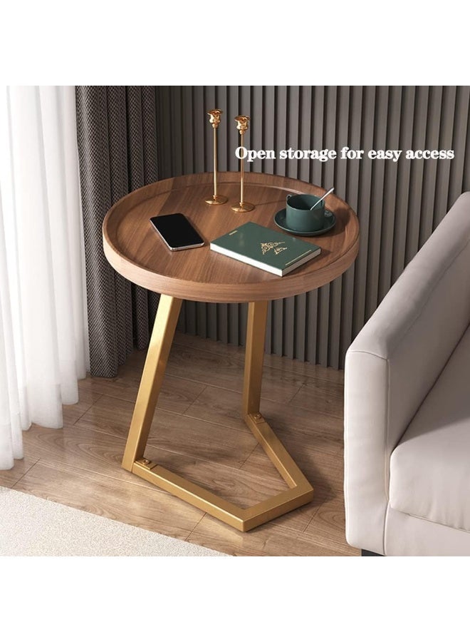SUPAAR Home Side Tables for Small Spaces, Couch Arm Tray Table for Living Room, Bed, Sofa. End Table Anti-Rust waterproof End Table Anti-Rust waterproof (fiull walnut) - Image 4