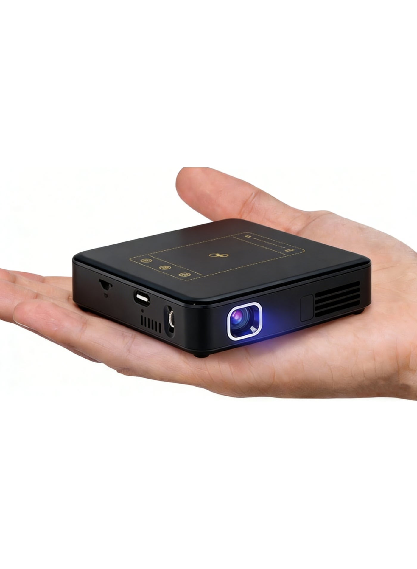 CRONY D13 Mini Projector LED Projector – 1080P, 50 Lumens, Android OS, 16GB Memory, WiFi & Bluetooth, Touch Control, Remote & Tripod Included,DLP Movie & Video Travel Projector,Home Projector