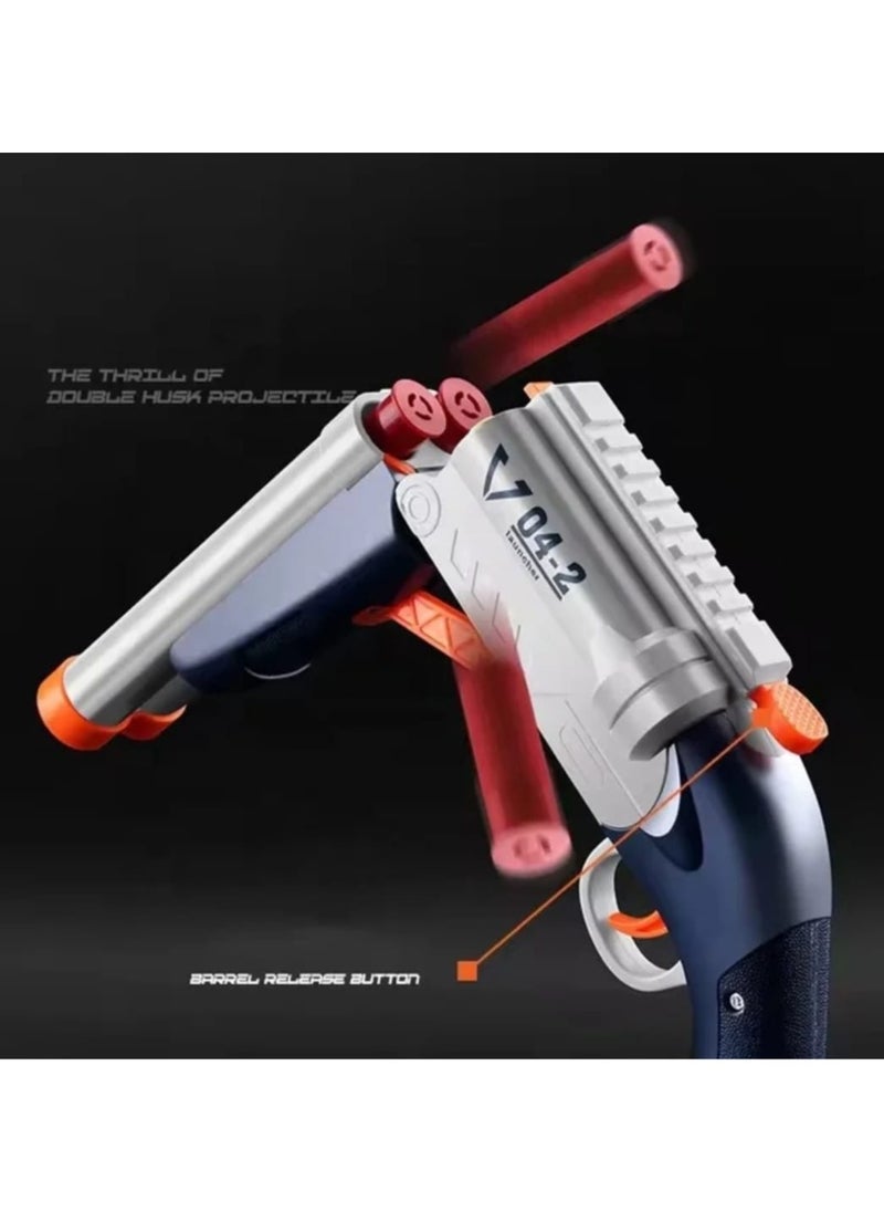 FUSIONPULSE - Double Barrel 2 in 1 Blaster Shotgun with 20 Foam Bullets & 6 Shell,Scope, Lights Empty Shell Ejecting - Image 1