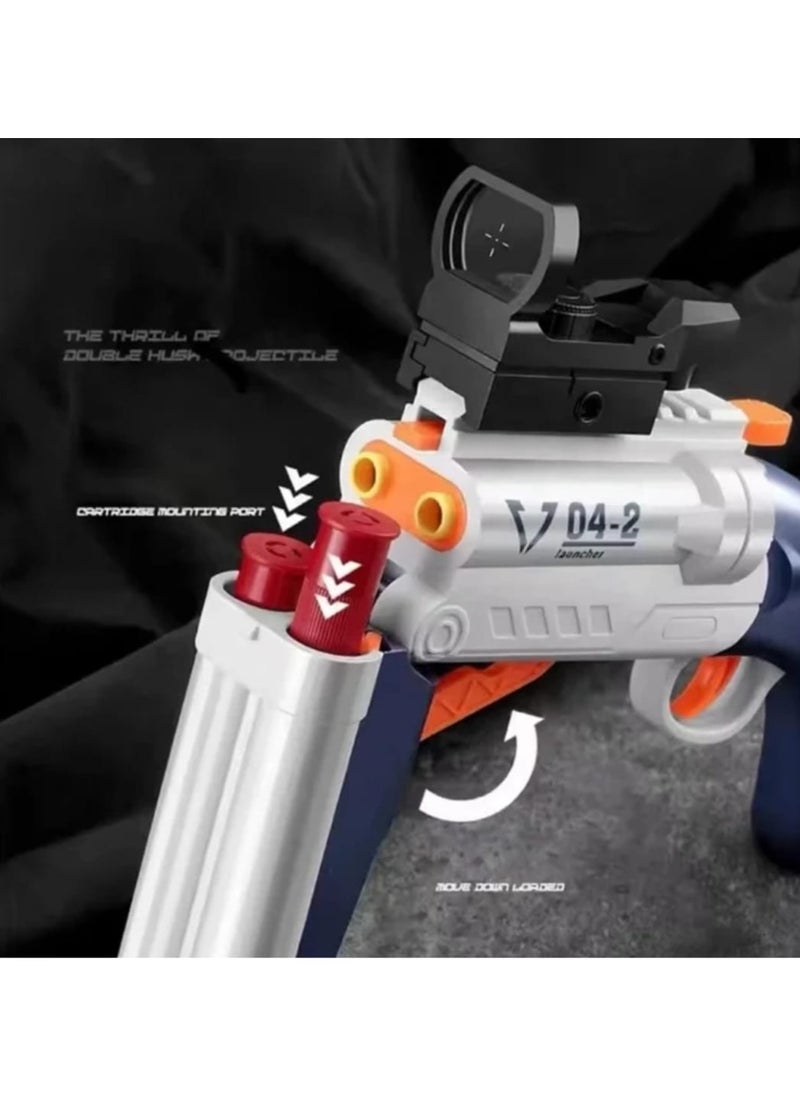 FUSIONPULSE Double Barrel 2 in 1 Blaster Shotgun with 20 Foam Bullets & 6 Shell,Scope, Lights Empty Shell Ejecting  - Image 5