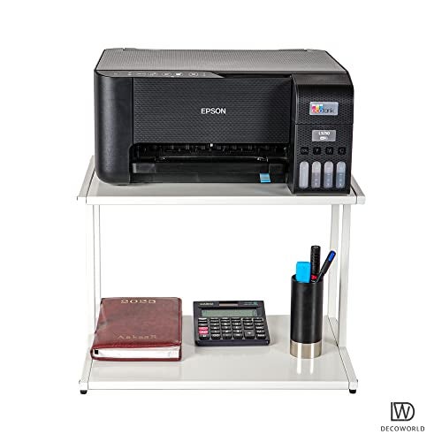 DECOWORLD || Printer Stand || Multipurpose Printer Table for Home, Office and Workstation (White) - Image 2