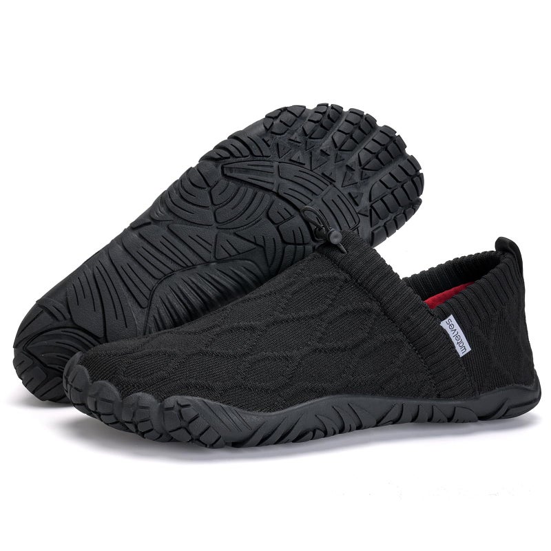 WateLves Barefoot Water Shoes Women Men Minimalist Comfortable Walking Shoes Beach Outdoor Running Sneakers (Black,38) - Image 2
