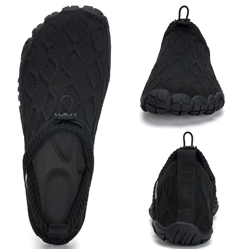 WateLves Barefoot Water Shoes Women Men Minimalist Comfortable Walking Shoes Beach Outdoor Running Sneakers (Black,38) - Image 4