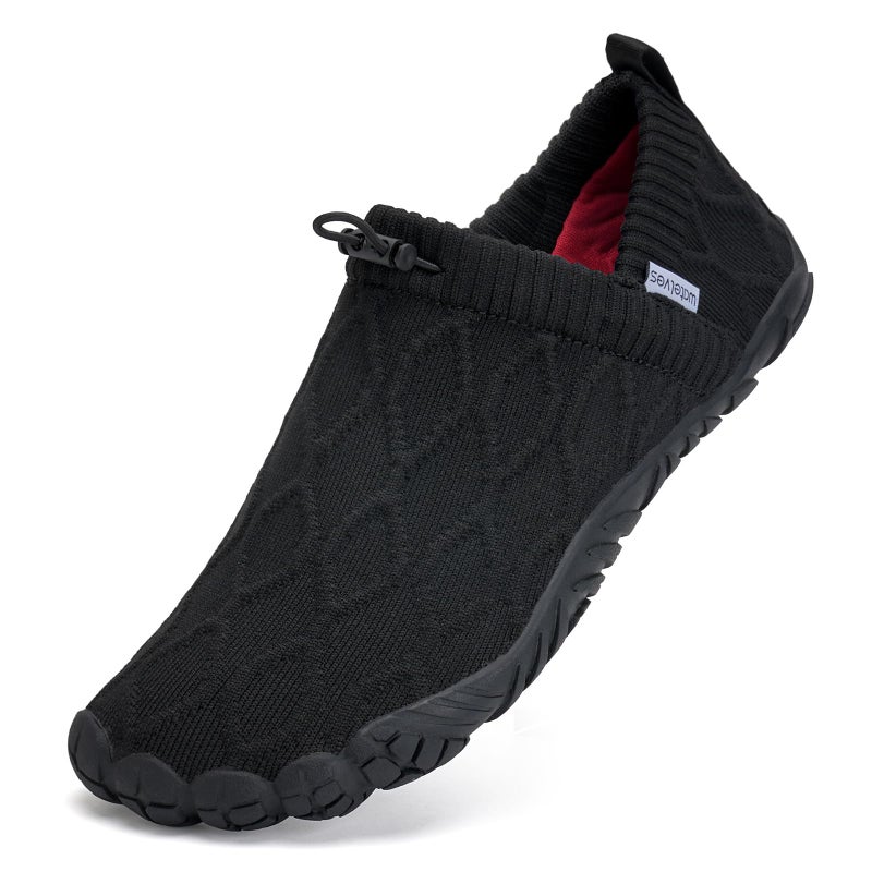 WateLves Barefoot Water Shoes Women Men Minimalist Comfortable Walking Shoes Beach Outdoor Running Sneakers (Black,38) - Image 5