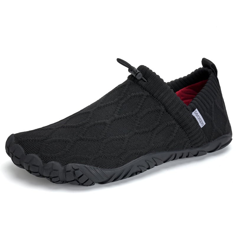 WateLves Barefoot Water Shoes Women Men Minimalist Comfortable Walking Shoes Beach Outdoor Running Sneakers (Black,38) - Image 1