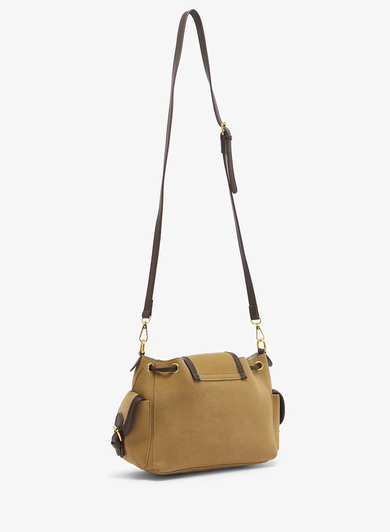 ELLA Two Tone Crossbody Bucket Bag