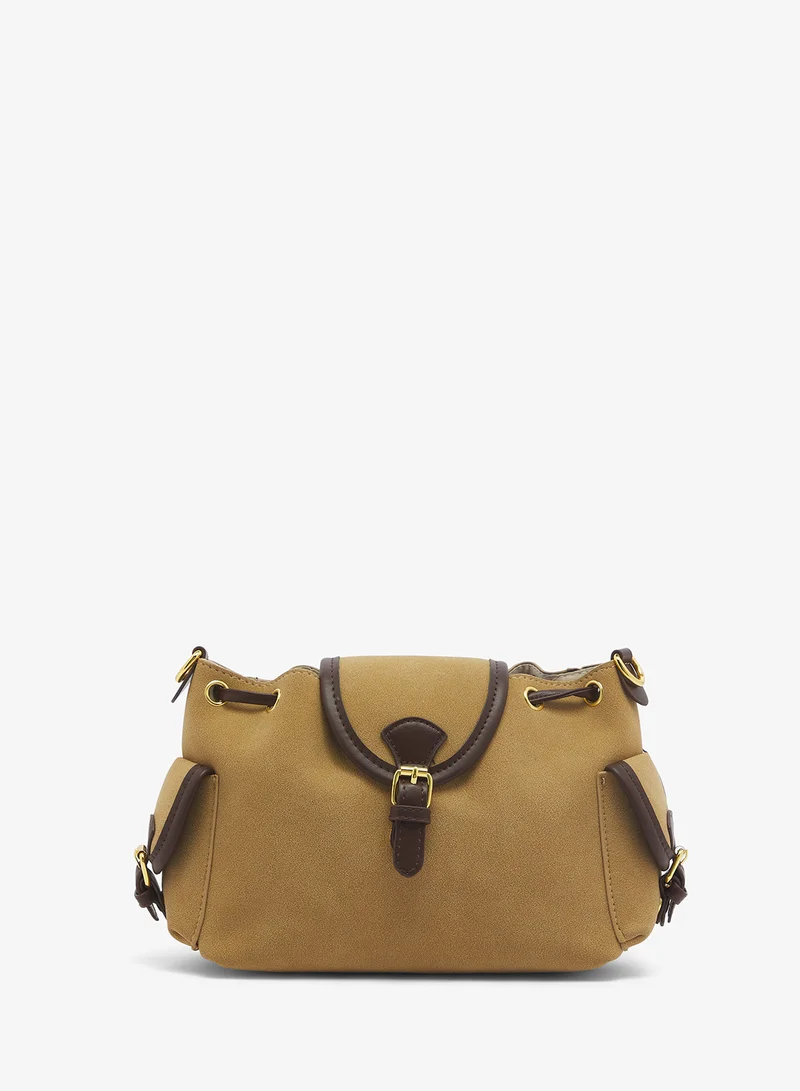 ELLA Two Tone Crossbody Bucket Bag