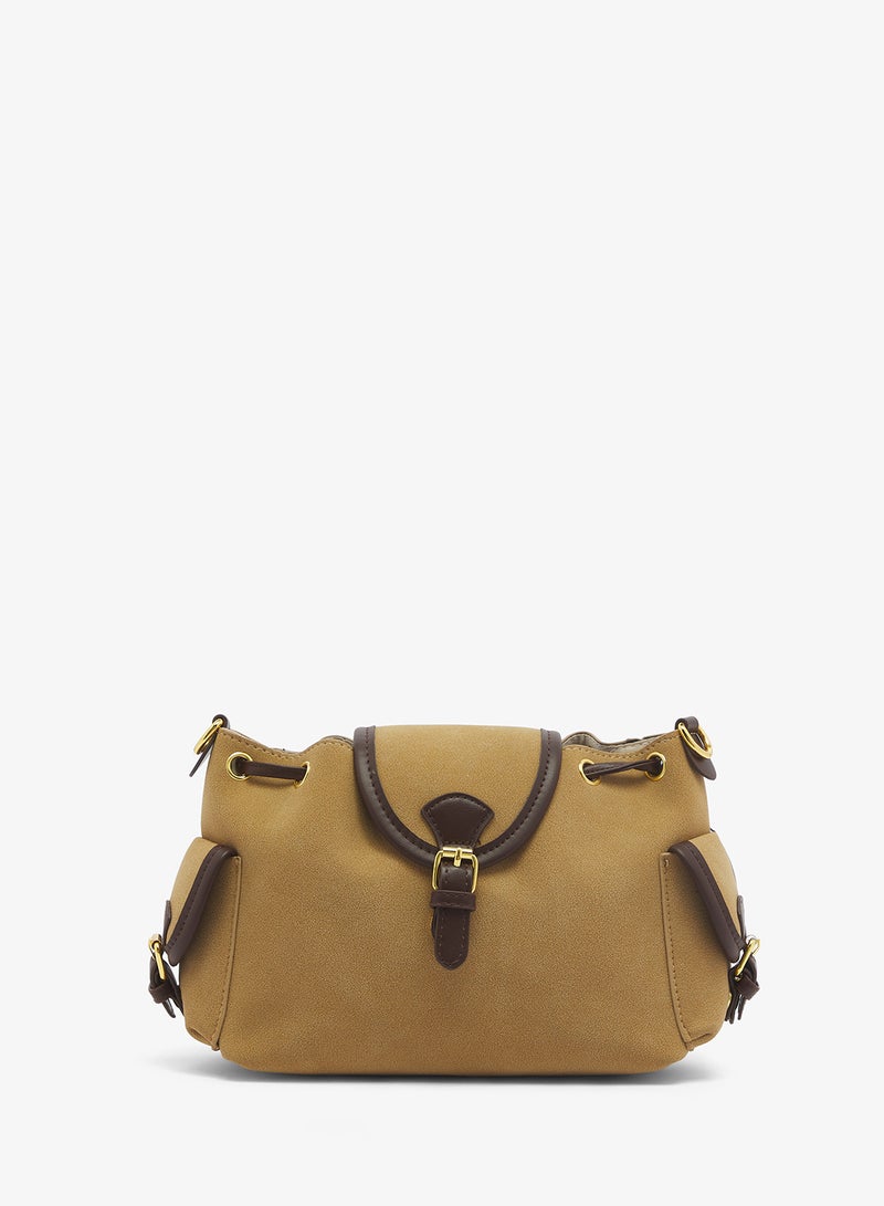 ELLA Two Tone Crossbody Bucket Bag - Image 1
