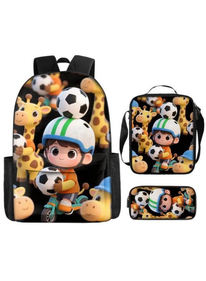Bright Li Fire Fashion is unlimited! Cartoon bag three-piece set, suitable for a variety of scenes for students and teenagers (available for students, children, friends on outings, mountain climbing, school, etc.) - 109 - Image 2