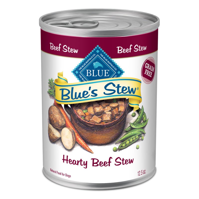 Blue Buffalo Blue's Stew Grain-Free Wet Dog Food, Made with Natural Ingredients, Hearty Beef Stew, 12.5-oz. Cans (12 Count) - Image 1