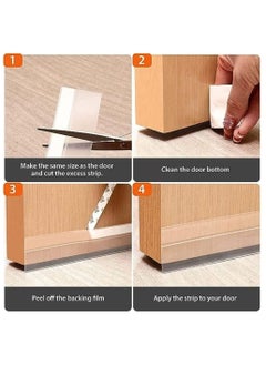 MIZAJIC Weather Stripping Door Seal 16.5Ft, Silicone Door Bottom Seal, Soundproof and Anti-Collision Adhesive Transparent Seal Strip for Doors and Windows Gaps (45mm)  - Image 4