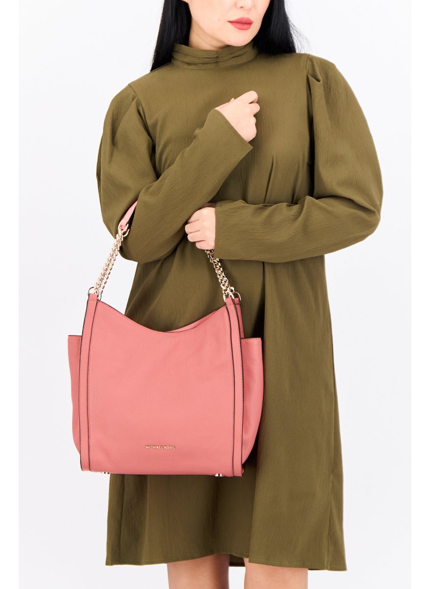 Michael Kors Women Brand Logo Shoulder Bag 30 H x 28 L x 11 W cm, Pink  - Image 2