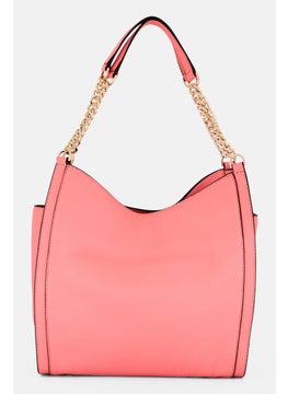 Michael Kors Women Brand Logo Shoulder Bag 30 H x 28 L x 11 W cm, Pink  - Image 3