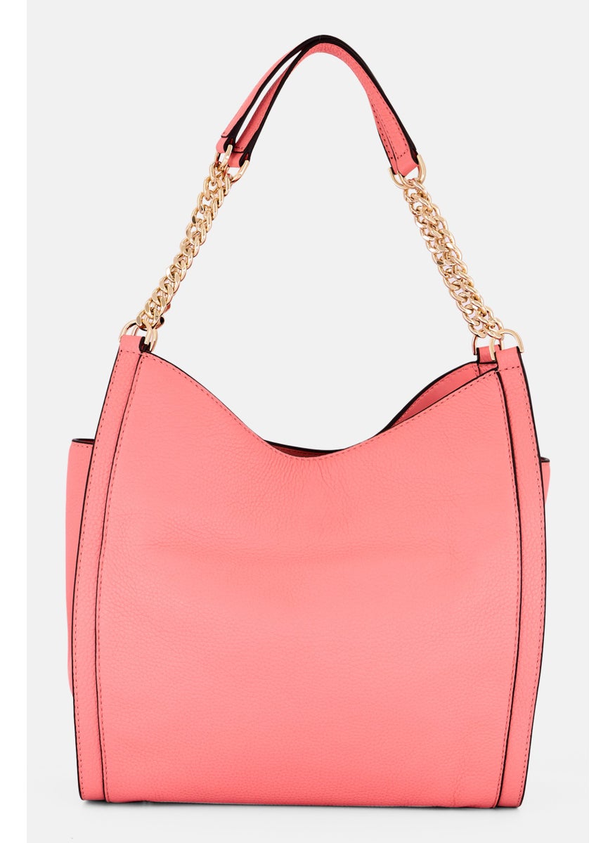 Michael Kors Women Brand Logo Shoulder Bag 30 H x 28 L x 11 W cm, Pink  - Image 3