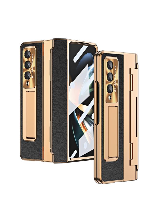 جرين تايجر جراب هاتف Samsung Galaxy Z Fold3 5G بتغطية كاملة ومفصلة (ذهبي + أسود) - Image 1