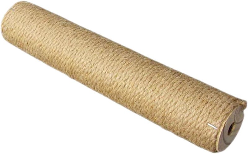 KALLORY Jute Rope Cat Scratching Post Wooden Cat Climbing Pole 9cm Diameter 30cm Length Vertical Kitten Scratcher Replacement Indoor Use - Image 1