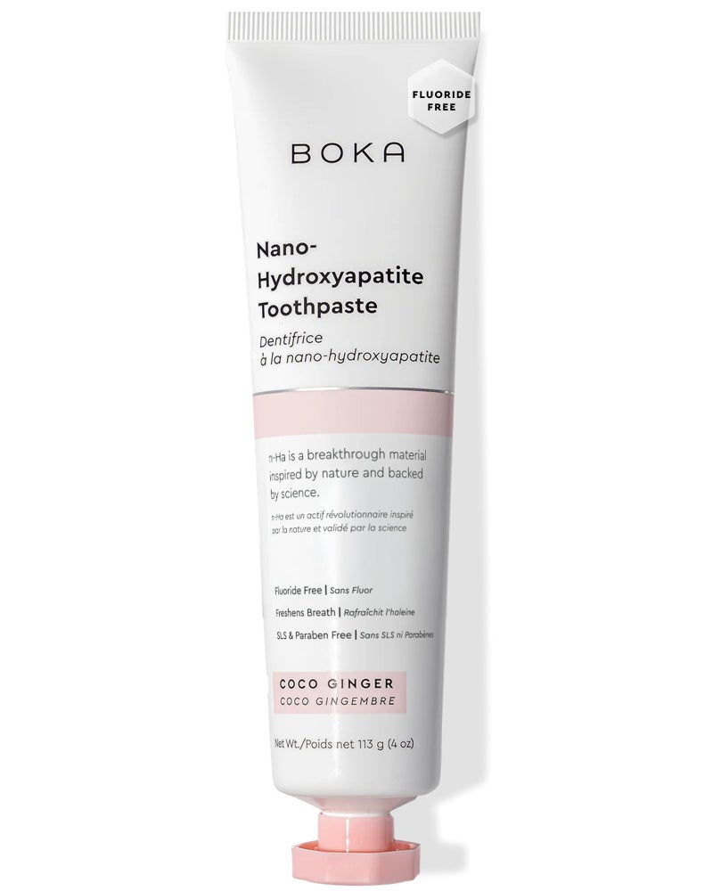 Boka Fluoride Free Toothpaste, Nano Hydroxyapatite Toothpaste, Appropriate for Sensitive Teeth - for Adult, Kids Oral Care - Coco Ginger Flavor, 4 Fl Oz 1Pk US Manufactured - Image 1