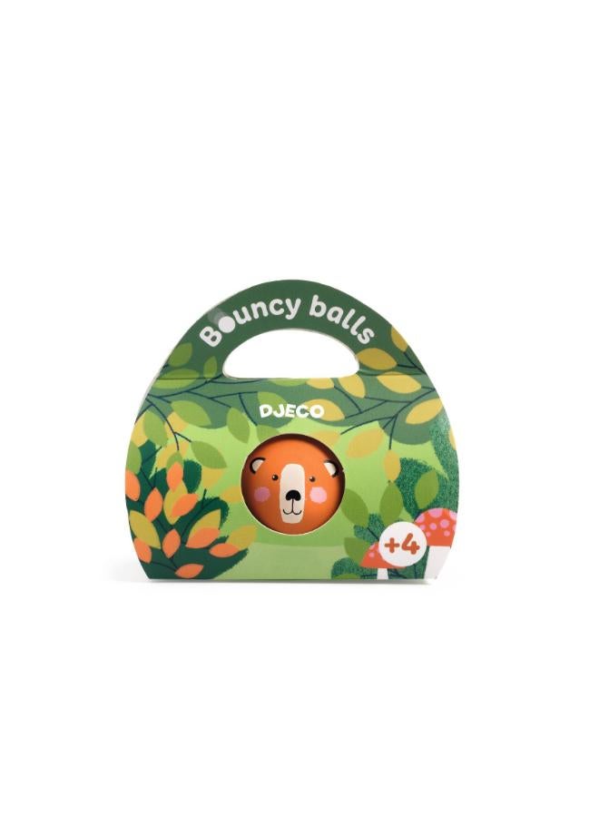 Djeco Assorted Bouncing Balls Wild, 12 Natural Rubber Balls with Wild Animal Illustrations, Classic Toy for Fun Play, Collectible and Perfect for Gifts, Birthdays, and Outdoor or Indoor Fun - Image 2