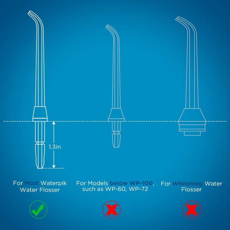 FreFeel Replacement Heads for Waterpik, Replacement Picks for Water Pik Water Flosser (6 Classic Jet Tips) - Image 2