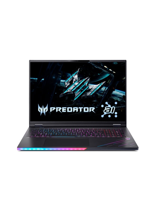 Helios 18 AI Gaming Laptop With 18 Inch QHD 250Hz Display, Core Ultra 9 AI-275HX Processor/96GB RAM DDR5/1TB SSD/16GB Nvidia GeForce RTX 5080 Graphics/Windows 11 Pro/ English/Arabic Black