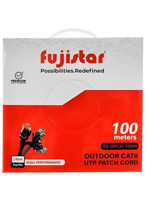 FS-OPCH-100M 100 Meter Outdoor Patch Cable – High-Performance CAT6 Ethernet Cable for Reliable Connectivity