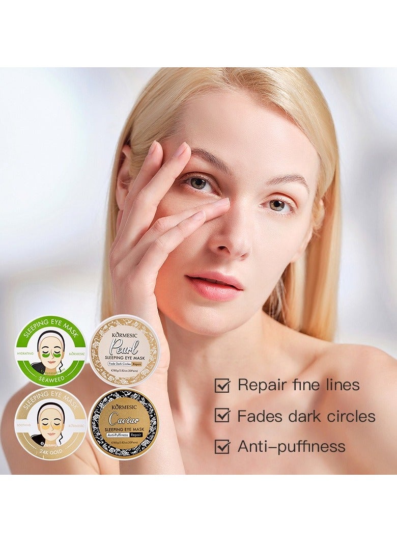 Kormesic 5pcs-بيضاء اللؤلؤ بين عشية وضحاها قناع العين 80 جرام (60 قطعة/30 زوج) - Image 3