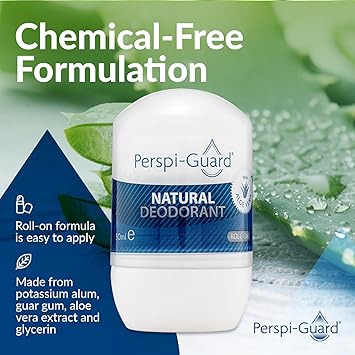 Perspi Guard PerspiGuard Natural Deodorant Roll On Deodorant with LongLasting Odour Protection and Soothing Aloe Vera Extract Vegan Friendly Free from Alcohol Parabens and Aluminium Chloride 50 ml - Image 3