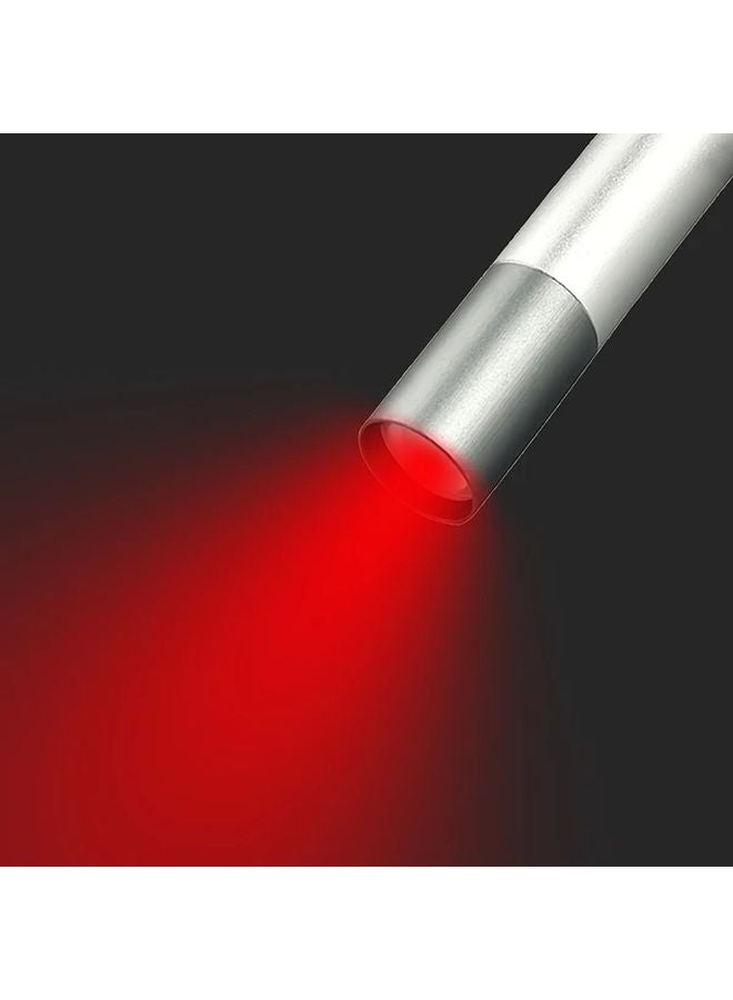 جهاز العلاج بالضوء الأحمر المحمول باللون الرمادي الفضي 630 نانومتر 660 نانومتر قابلة لإعادة الشحن عبر USB للعناية بالبشرة - Image 4