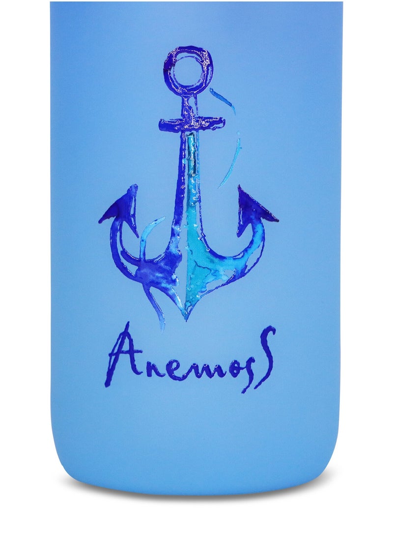ANEMOSS Anchor Tritan Water Bottle, 1000 ml / 33.8 oz, High-Quality Material, Exclusive Design, Multi-functional and Durable, BPA-Free, Portable with Strap Attachment, Suitable for Sports and Travel, Blue Color
