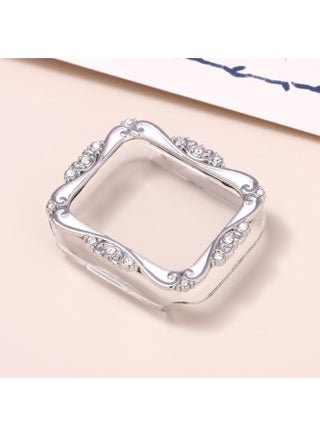 Oil And Diamond PC Material Case For Apple For Apple Watch Case Iwatch56789SE-Color:Silver Frame (white)-Dimensions:45mm (general 44 45)456789Agent Se - pzsku/ZF92EAA6885E1E95A6843Z/45/1753566359/7b539d6e-3400-4a03-8031-ca16a0683b28
