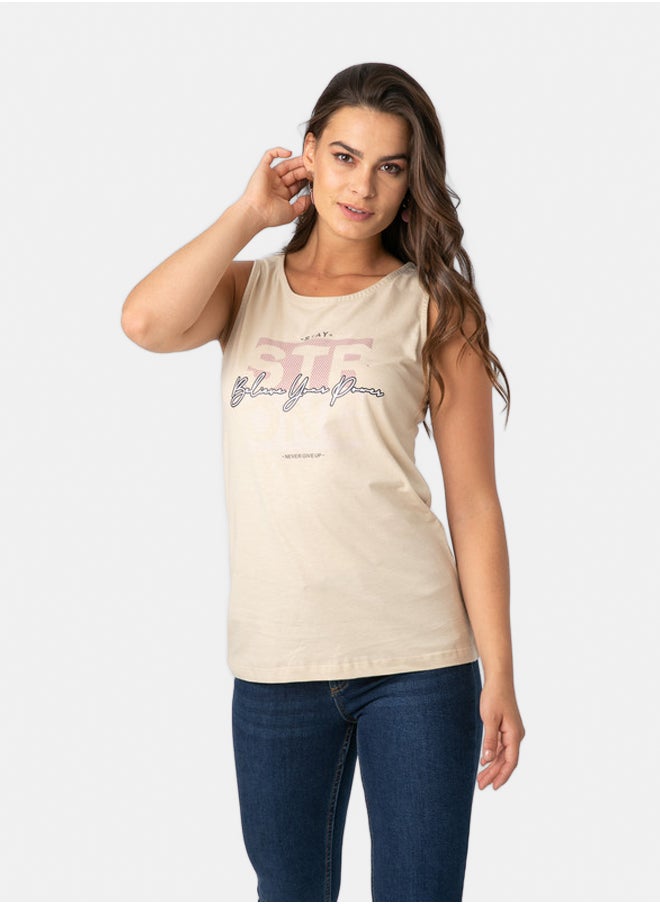 TANK TOP WITH FRONT PRINT
