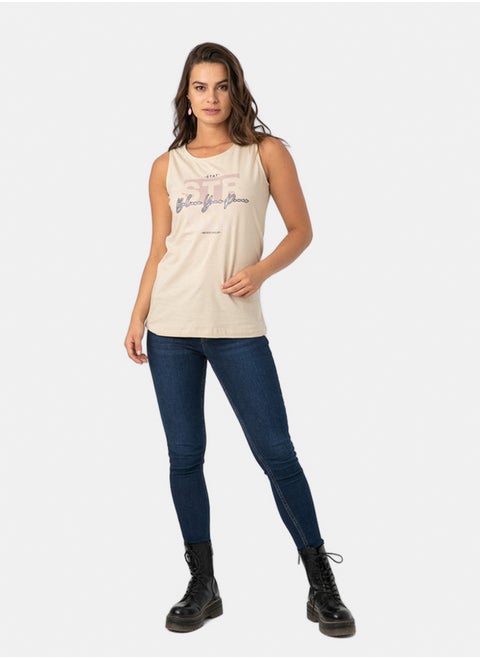 TANK TOP WITH FRONT PRINT