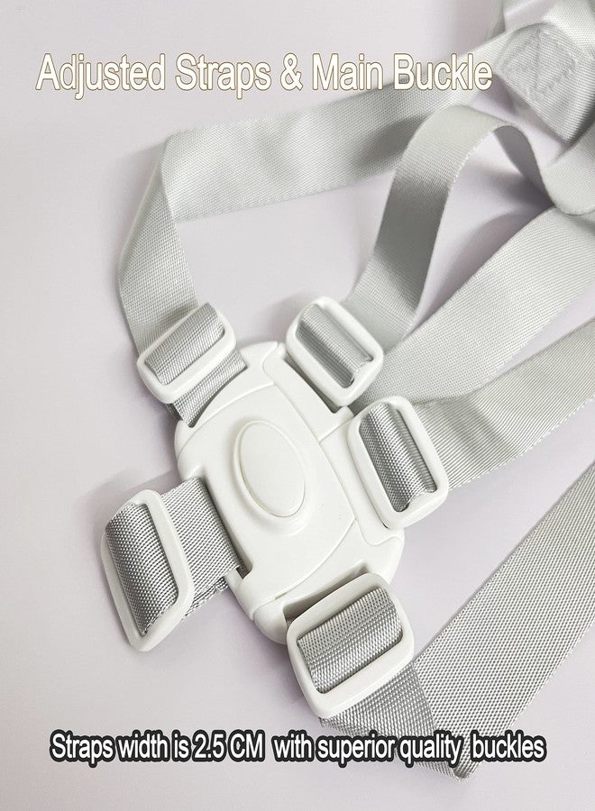 ZARPMA High Chair Straps, Universal Replacement Harness Strap Belt for Chair Compatible for Tripp Trapp Stokke HighChair (Grey) - Image 4