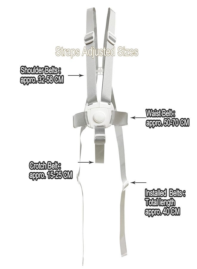 ZARPMA High Chair Straps, Universal Replacement Harness Strap Belt for Chair Compatible for Tripp Trapp Stokke HighChair (Grey) - Image 2