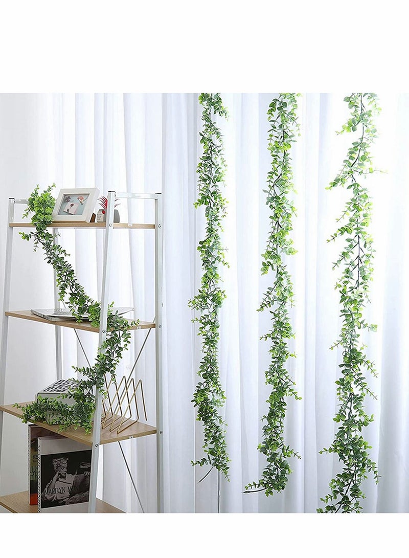 SYOSI 3 Pack Faux Eucalyptus Garland 6Ft/Pack Artificial Vines Greenery UV Protected Indoor Outdoor for Wedding Table Runner Doorways Decoration - Image 3