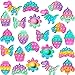 Asoulin 24PCS Dinosaur Pop Fidget Keychain Easter Gifts Party Favors for Kids 48 812 Easter Egg Fillers Goodie Bag Stuffer Classroom Treasure Box Toy Carnival Prizes Pinata Birthday Return Gift for Boy Girl - Image 2