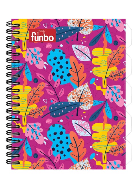 A4 Size 5-Subject Notebook With PP Cover 150 Sheets