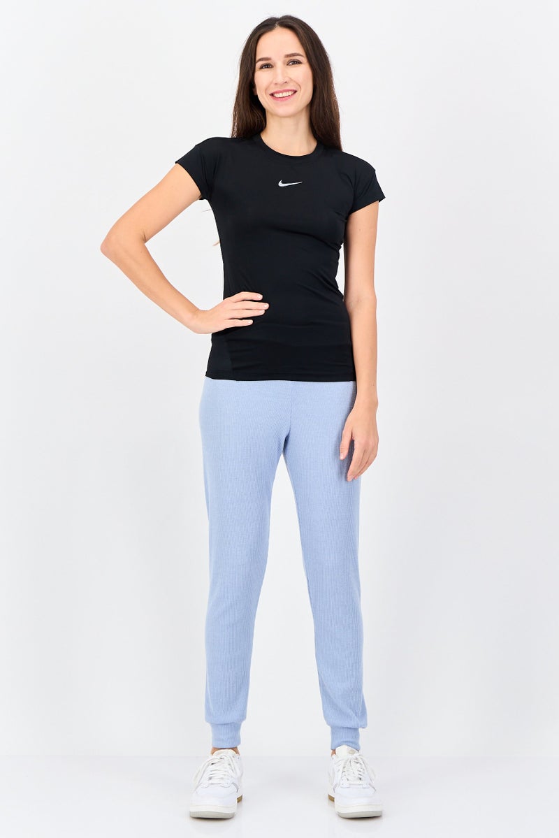 Nike Women Slim Fit Short Sleeve Running Top, Black - Image 3