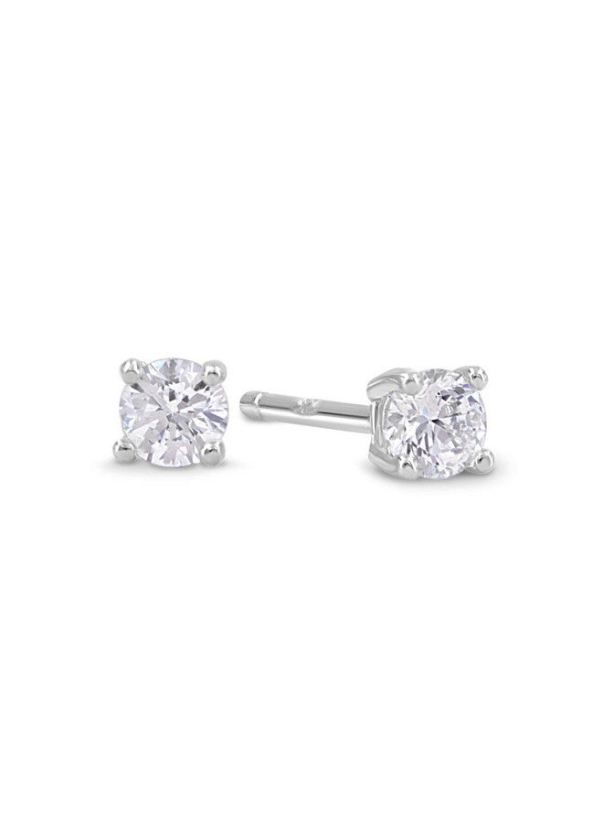 Kezef Sterling Silver Cubic Zirconia Stud Earrings Premium S925 Silver Cz Studs For Women & Men 3Mm Cz Earrings In Sterling Silver - Image 1