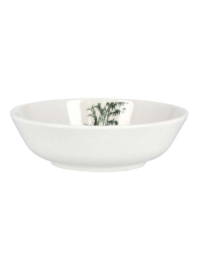 Royalford M/W 6 Inch Serving Bowl Multicolor White With Green Floral Design 6.0inch - Image 1