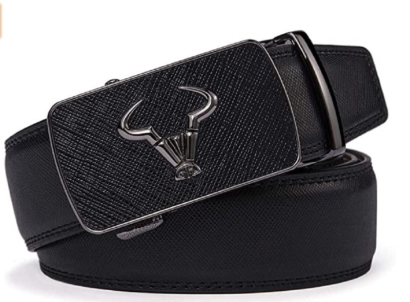 Contacts Genuine Leather Belt for Men with Autolock Buckle - Micro Adjustable Belt Fit Everywhere | Formal & Casual | Elegant Gift Box (Black Saffiano) - Image 2