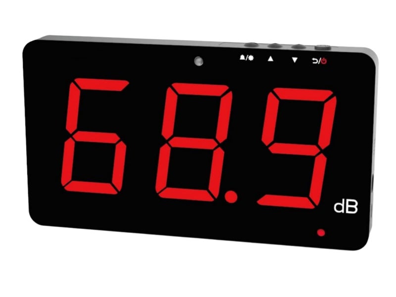 TestHelper SW-525A Sound Level Meter Tester 30-130db Large Screen Red LCD Display Wall Hanging Type Decibel Noise Measuring with Alarm (Sound Level Meter) - Image 1