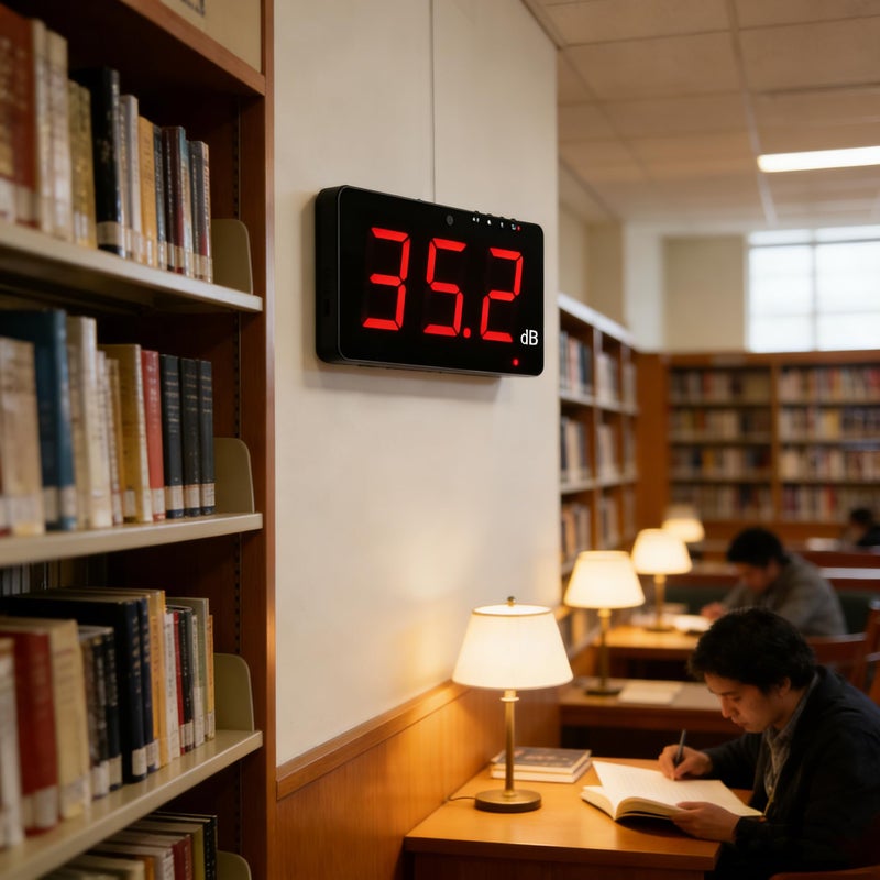 TestHelper SW-525A Sound Level Meter Tester 30-130db Large Screen Red LCD Display Wall Hanging Type Decibel Noise Measuring with Alarm (Sound Level Meter) - Image 4