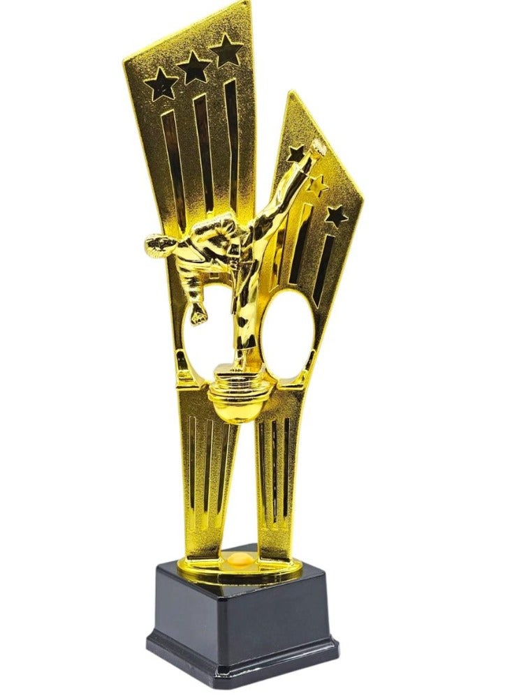 Spall 25cm Karate Gold Trophy with Black Base – Premium Award for Karate Championships, School Competitions, Corporate Events & Sports Celebrations  - Image 1