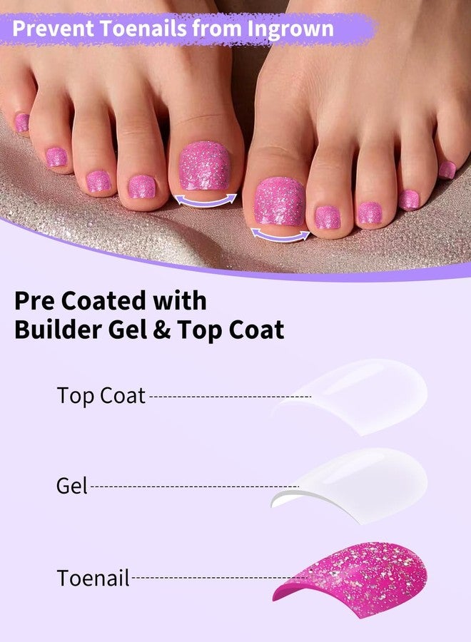 EBANKU Press On Toenails Short, 216 Pcs Square Toe Nail Tips Solid Color False Toenails 18 Sizes Press On Nails Full Cover Nail Tips for Nails DIY Salon Home - Image 4