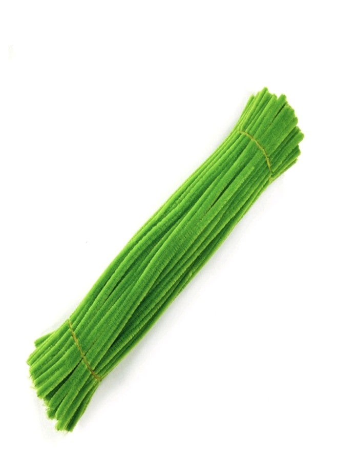 Velme Craft 100Pc Pipe Cleaners Craft Set | Chenille Stem Fuzzy Sticks DIY Craft Supplies for Art Projects Activities, Decorations, Flower Making, Modeling & Sculpting (Olive green) - Image 1