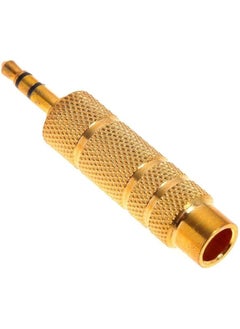Universal Brass Gold Plated 3.5mm (1/8 inch) Male to 6.35mm (1/4 inch) Female Stereo Audio Adapter Jack Connector