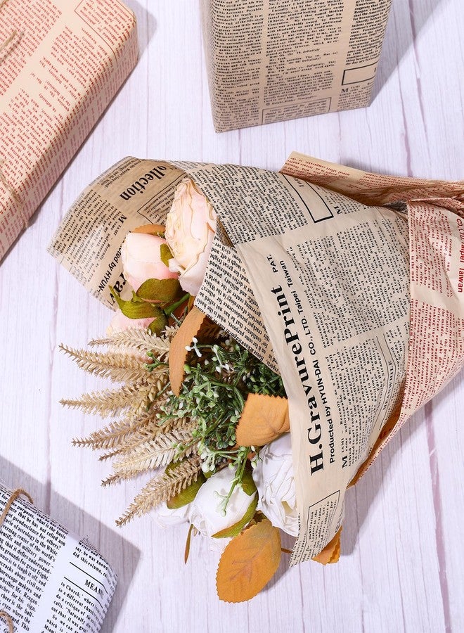 Whaline 90 Sheets Vintage Newspaper Tissue Paper Old Newsprint Gift Wrapping Paper Pastel Retro Kraft Magazine DIY Art Craft Paper for Wedding Birthday Party Supplies, 13.7 x 19.6 Inch - Image 5