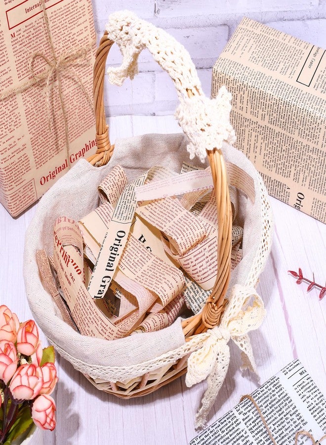 Whaline 90 Sheets Vintage Newspaper Tissue Paper Old Newsprint Gift Wrapping Paper Pastel Retro Kraft Magazine DIY Art Craft Paper for Wedding Birthday Party Supplies, 13.7 x 19.6 Inch - Image 4